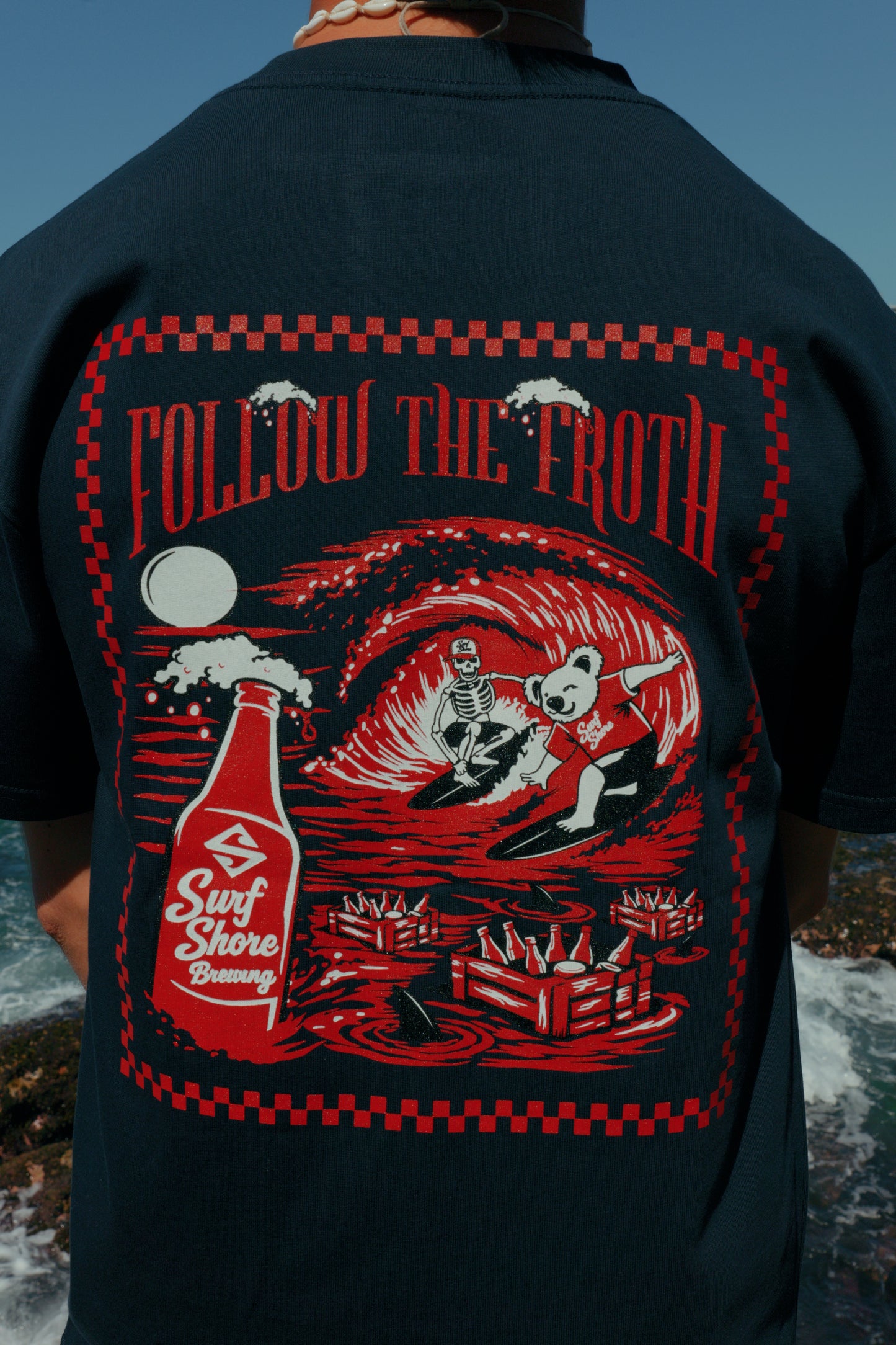 Follow the Froth Tee | Navy
