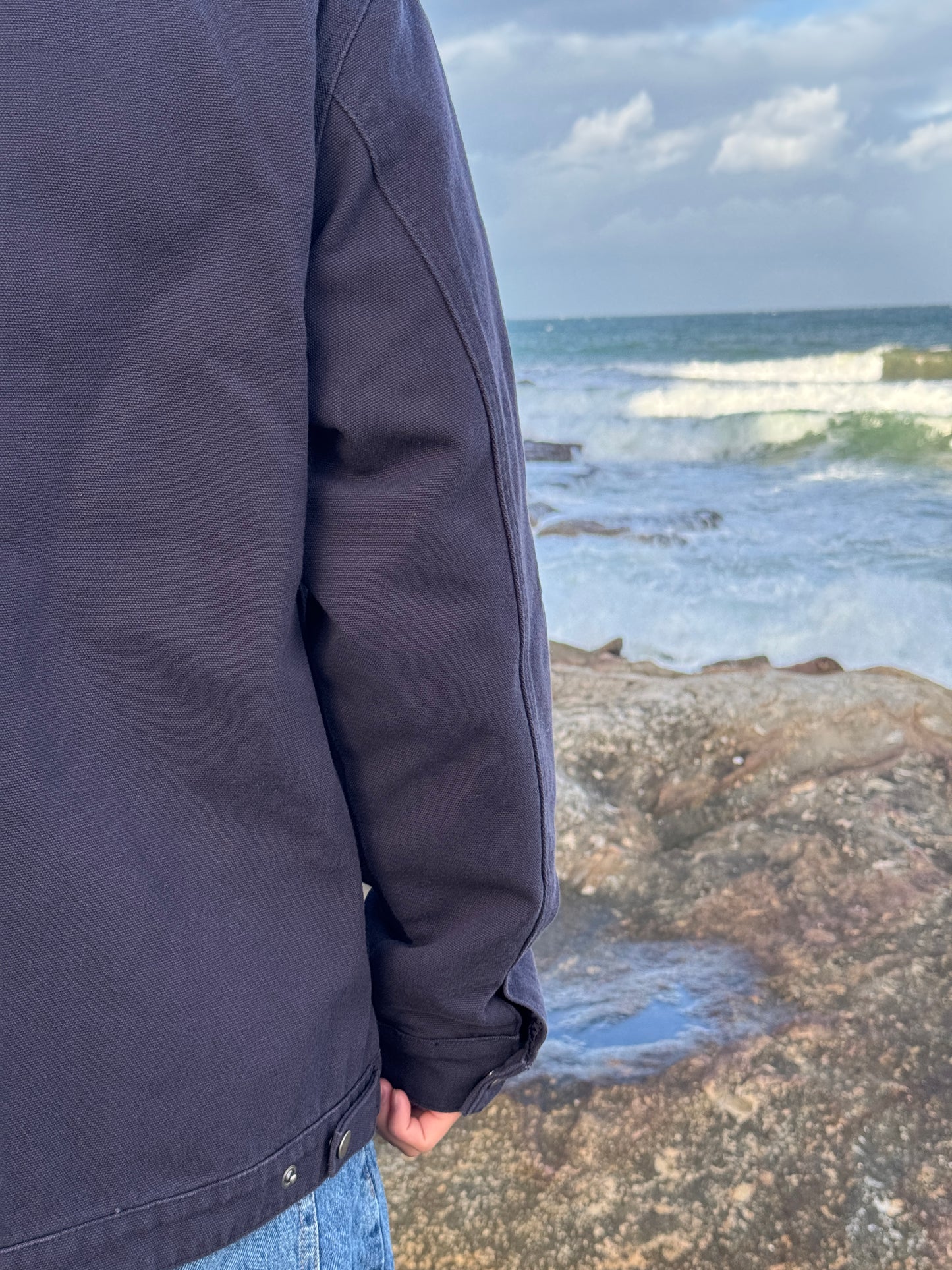 Canvas Collar Jacket - Ink Blue