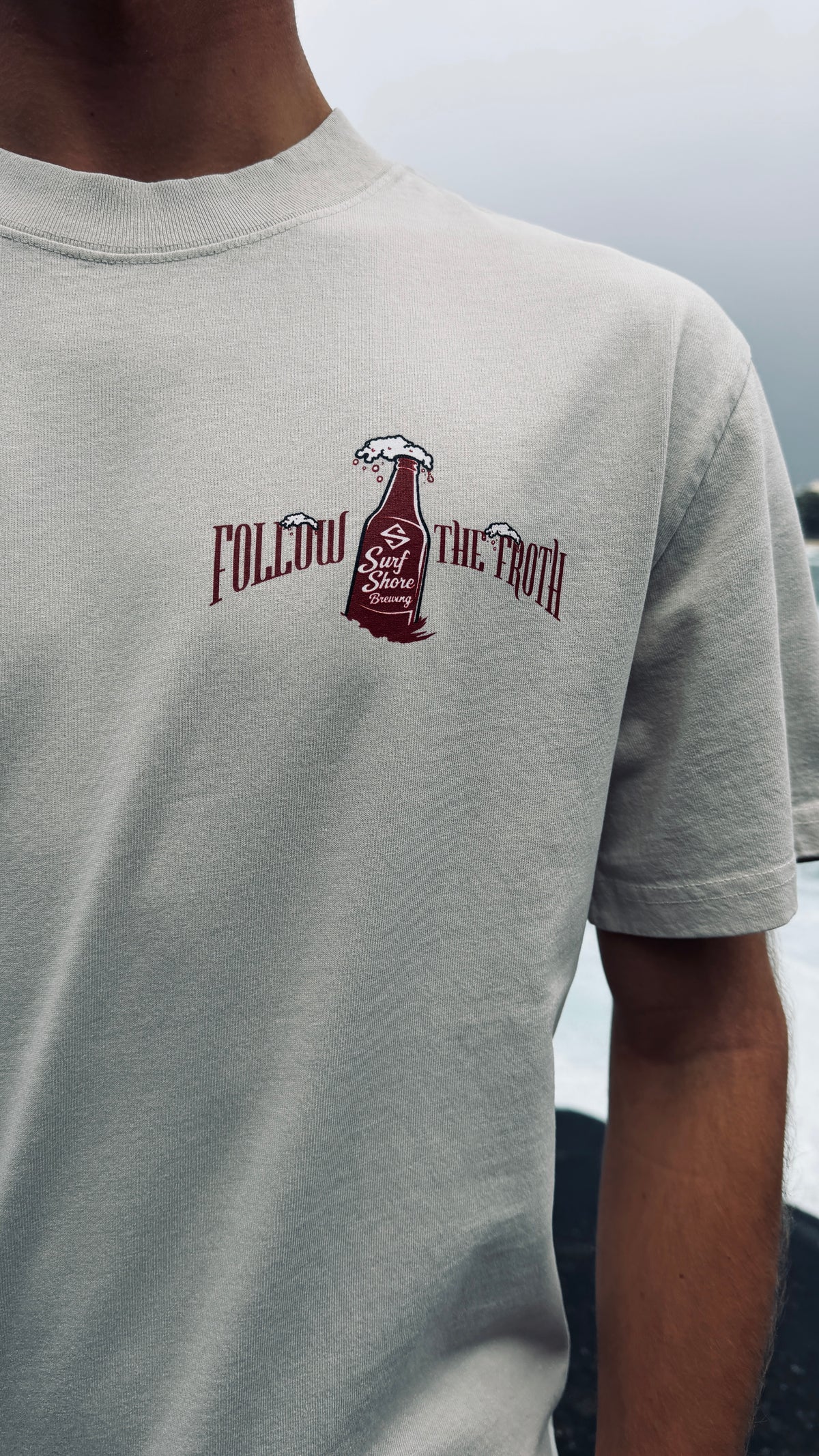 Follow the Froth Tee | Faded Bone