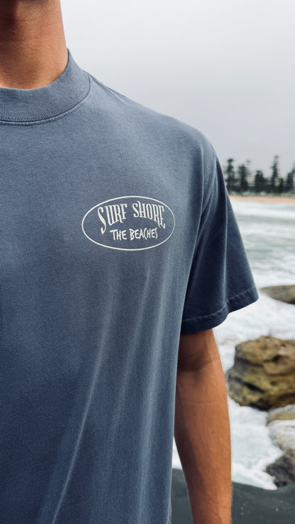The Beaches Tee | Faded Indigo