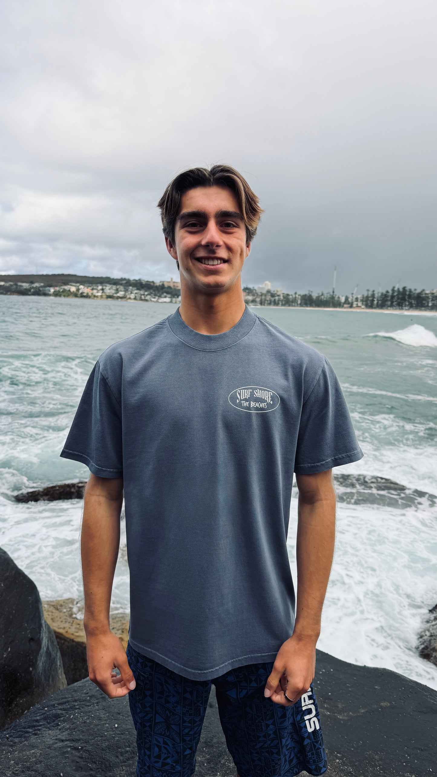 The Beaches Tee | Faded Indigo