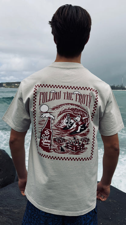 Follow the Froth Tee | Faded Bone