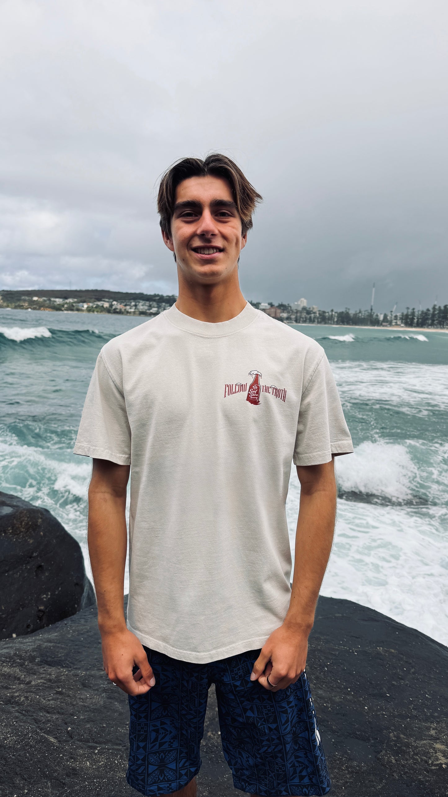 Follow the Froth Tee | Faded Bone
