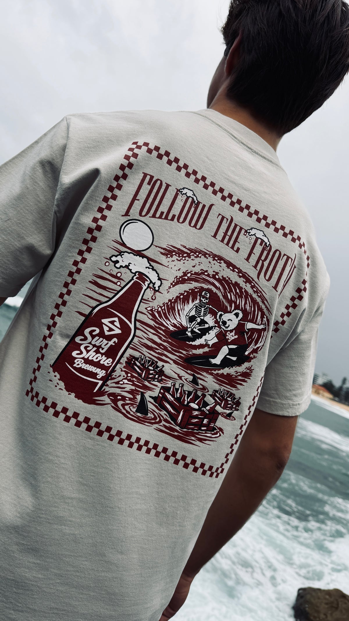 Follow the Froth Tee | Faded Bone