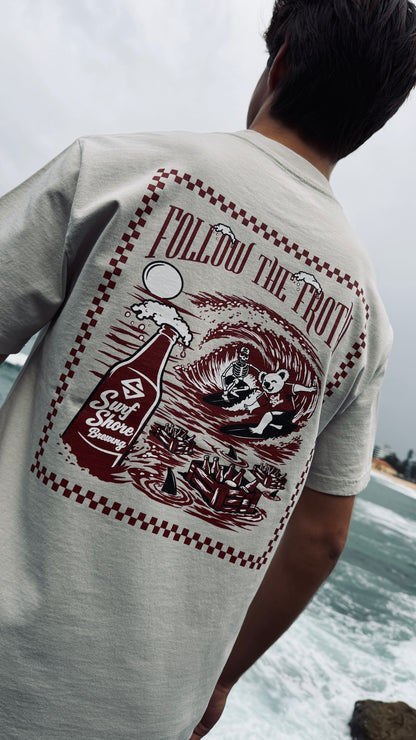 Follow the Froth Tee | Faded Bone