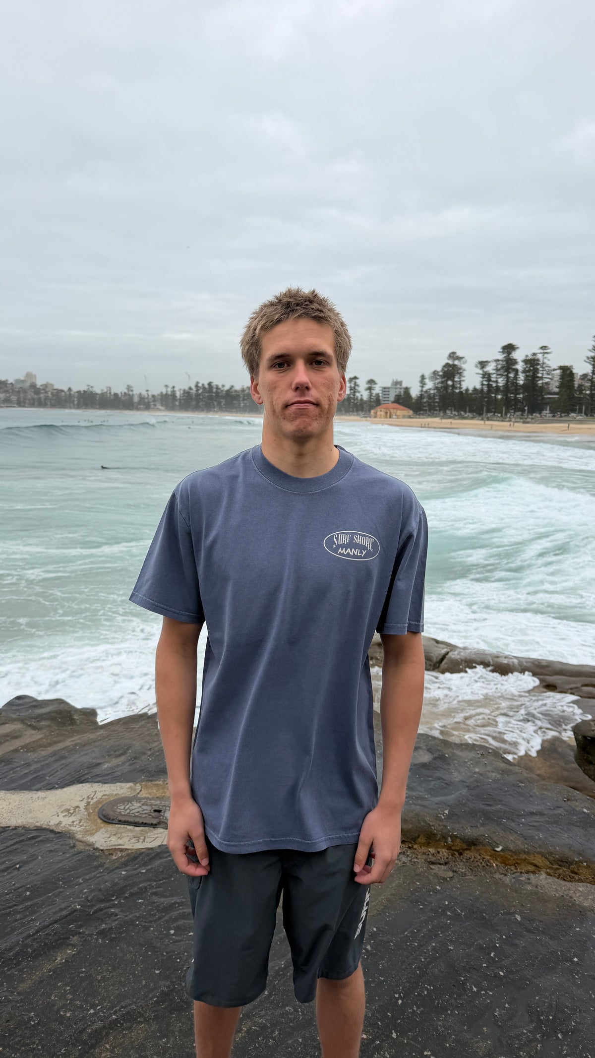 The Manly Tee | Faded Indigo