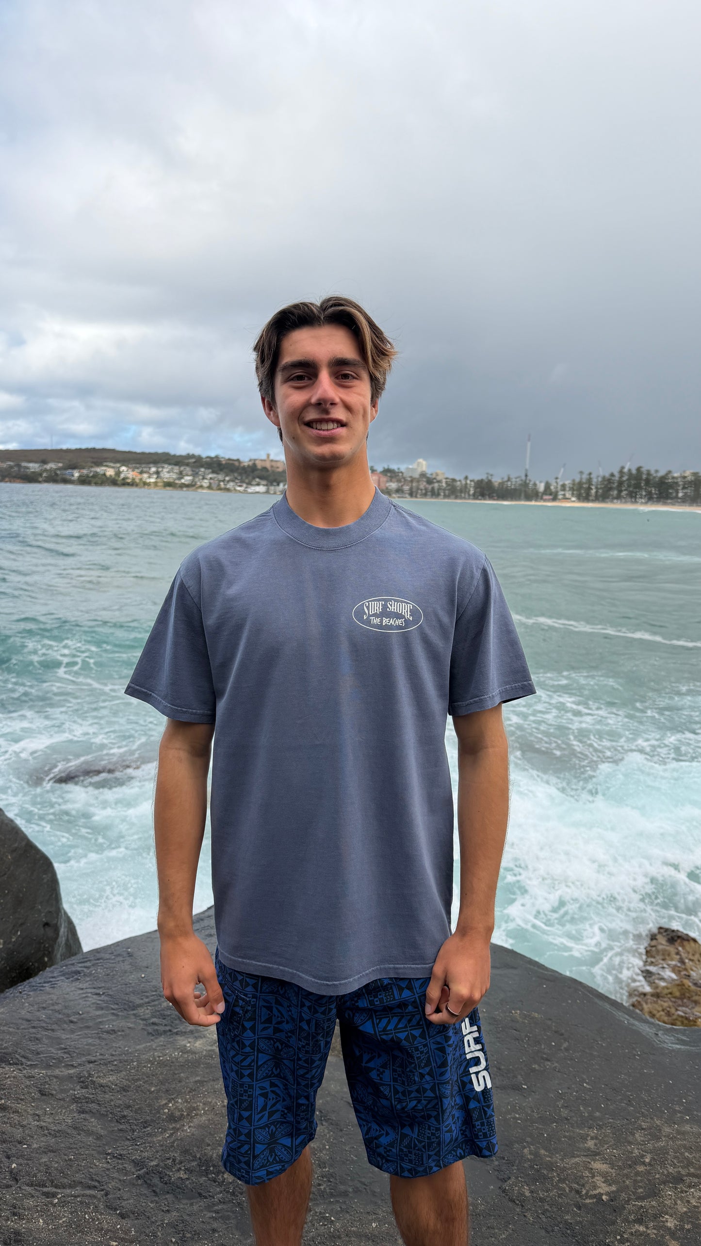 The Beaches Tee | Faded Indigo