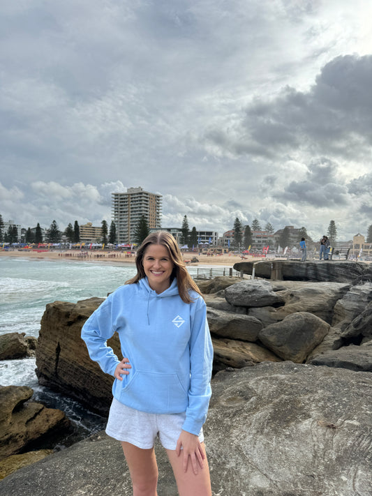 Surf Shore Women's Hoodie (Light Blue)