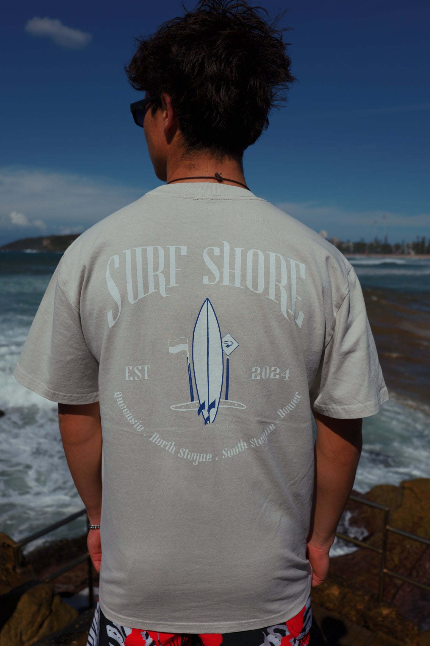 The Local Manly Tee (Faded Bone)