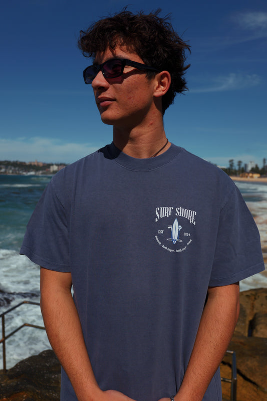 The Local Manly Tee (Faded Blue)