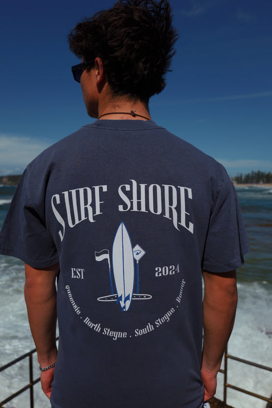 The Local Manly Tee (Faded Blue)